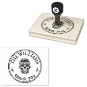 ラージパーソナライズされたハロウィーンシュガースカルカスタム ラバースタンプ (押印)