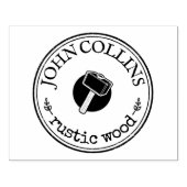 ラージパーソナライズされたハ素朴マーのロカスタムゴ ラバースタンプ (インプリント)