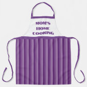 ラージパープルストライプのマムズホーム料理エプロン エプロン (正面)