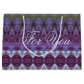 ラージパープル任意の大事な行事デザイナ抱き枕 ラージペーパーバッグ (正面)