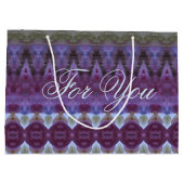 ラージパープル任意の大事な行事デザイナ抱き枕 ラージペーパーバッグ (裏面)