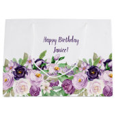 ラージパープル&ラベンダーバラモノグラム ラージペーパーバッグ (正面)