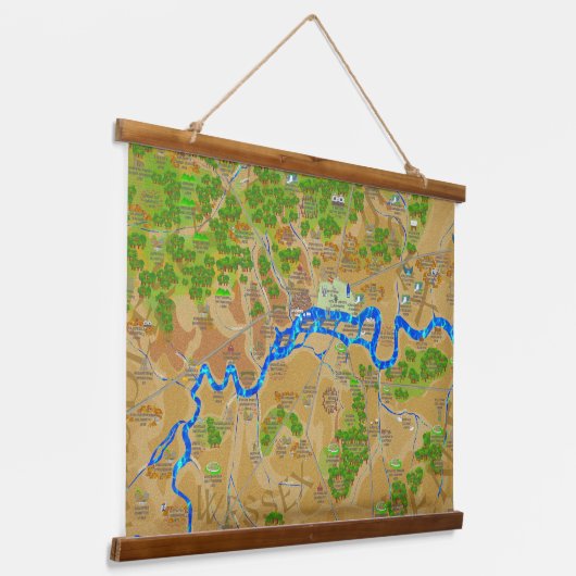 ラージヒストリックロンドンタペストリー 吊り下げ型タペストリー (傾斜あり)