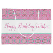 ラージピンクトートスタイル紙誕生日抱き枕 ラージペーパーバッグ (裏面)