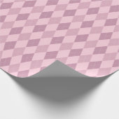 ラージピンクトーンアーガイルラッピング紙 ラッピングペーパー (角)