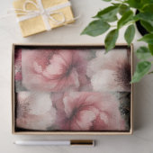 ラージピンクフローラグランジコラージュティッシュペーパー 薄葉紙 (ギフト)