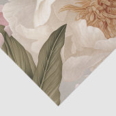 ラージピンクホワイト牡丹プリントデザインティッシュペーパー 薄葉紙 (詳細)