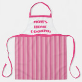 ラージピンクマストライプのマズホーム料理エプロン エプロン (正面)