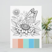 ラージフォーマット着色カードアートセラピー 招待状 (スタンド正面)