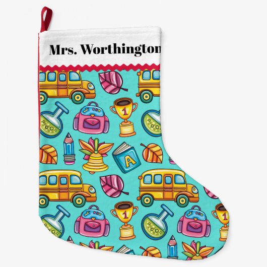 ラージフリース先生クリスマスストッキング ラージクリスマスストッキング (正面)