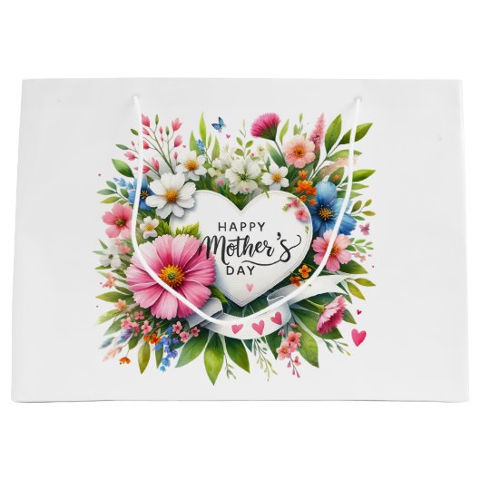 ラージフローラマザーズデイ抱き枕 ラージペーパーバッグ (正面)