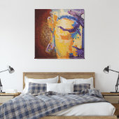 ラージブッダ顔 キャンバスプリント (インサイチュ (寝室))