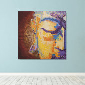 ラージブッダ顔 キャンバスプリント (インサイチュ (ウッドフロア))