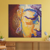 ラージブッダ顔 キャンバスプリント (インサイチュ (リビング))