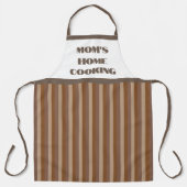 ラージブラウンマストライプのマズホーム料理エプロン エプロン (正面)