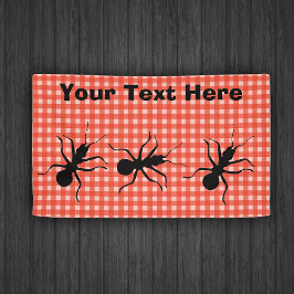 ラージブラックアンツマーチングおもしろいピクニックテーブルクロス 横断幕