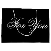 ラージブラックデザイナー紙抱き枕 ラージペーパーバッグ (裏面)