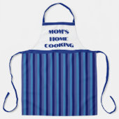 ラージブルーストライプのマママズホーム料理エプロン エプロン (正面)