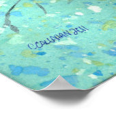 ラージブルーバードプリント ポスター (角)