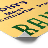 ラージプタナインディアヴィンテージ旅行ポスター ポスター (角)