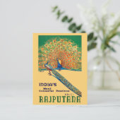 ラージプタナインディアヴィンテージ旅行ポスター ポストカード (スタンド正面)