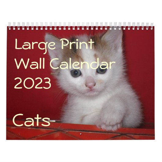 ラージプリントウォールカレンダー2023 - Cats カレンダー (カバー)