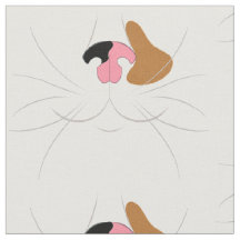 ラージプリントカリコキャットノベルティ布