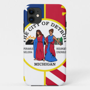 ラージプリントデトロイト国旗 iPhone 11 ケース