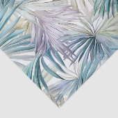 ラージプリントパステルパームリーフパターン（の模様が）ある 薄葉紙 (詳細)