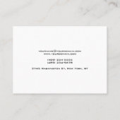 ラージプレーンユニーク特殊白黒 名刺 (裏面)