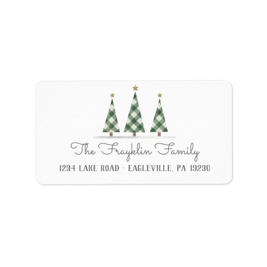 ラージホリデー差出人住所シール ラベル (正面)