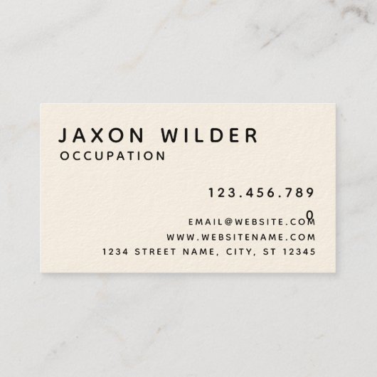 ラージホース白黒スモーククミニマルルド 名刺 (裏面)