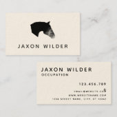 ラージホース白黒スモーククミニマルルド 名刺 (正面/裏面)