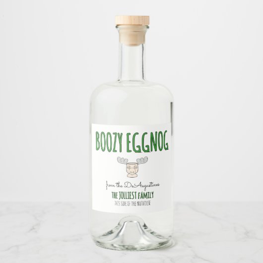 ラージホームメイドブージーエグノグボトルラベル リキュールボトルラベル (正面)