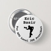 ラージボタン大統領用Eric Basir 缶バッジ (正面&裏面)