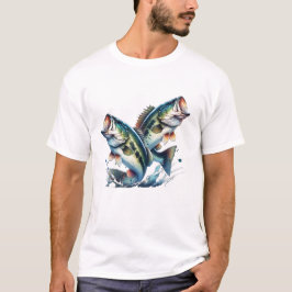 ラージマウスバス釣り Tシャツ