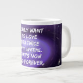 ラージマグと写真と永遠の愛引用文 ジャンボコーヒーマグカップ (正面右)