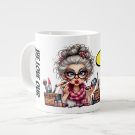 ラージマグカップかわいい ジャンボコーヒーマグカップ