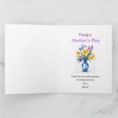 ラージマザーズデイブーケ・オブ・ダッフォジル&チューリップ カード (内部)