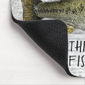 ラージマスバス魚釣りワおもしろいークアングカッコいいラー マウスパッド (コーナー)