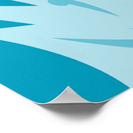 ラージムウスバスフィッシュフライフィッシャーマン魚釣り棒 ポスター (角)