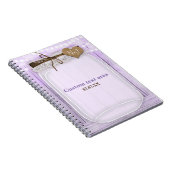 ラージメイスンジャー&ライツラベンダー素朴ジャーナル ノートブック (右側)