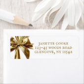 ラージメタル金ゴールドボウヴィンテージオールドスタイルフォント ラベル (インサイチュ)