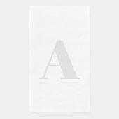 ラージモノグラム任意のイニシャルニュートラルライトグレー (正面)