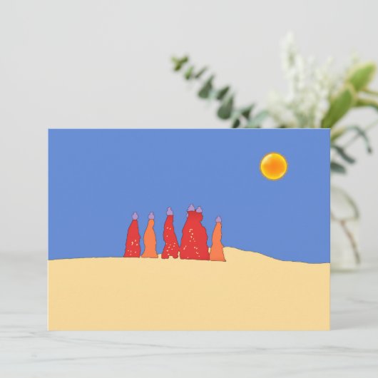 ラージャスターン州のタル砂漠で水を運ぶ女性たち 招待状 (スタンド正面)