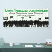 ラージライム病認識度抗議の看板バナー 横断幕 (トレードショー)