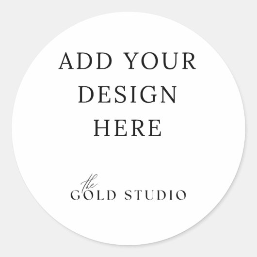 ラージラウンドステッカー空白のテンプレート ラウンドシール (正面)