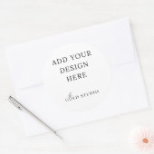 ラージラウンドステッカー空白のテンプレート ラウンドシール (封筒)