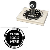 ラージラウンドロカスタムゴ黒パーソナライズされた ラバースタンプ (押印)