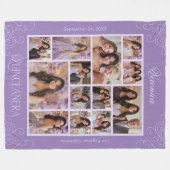 ラージラベンダー14フォトキープサケキンセニェラ フリースブランケット (正面(横))